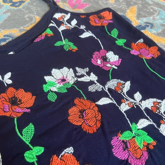 NWOT Anthropologie Kellen Embroidered Floral Tank Top Size Small - Picture 5 of 10
